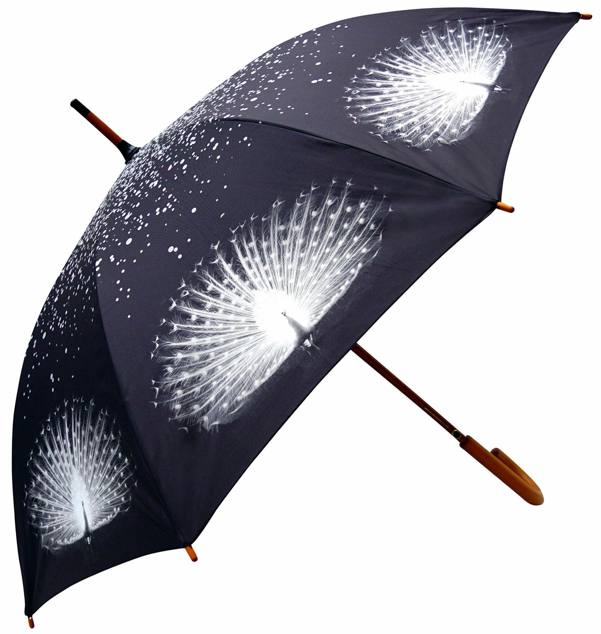 Albino Peacock Umbrella - Blooms of London - Designs inspired by nature