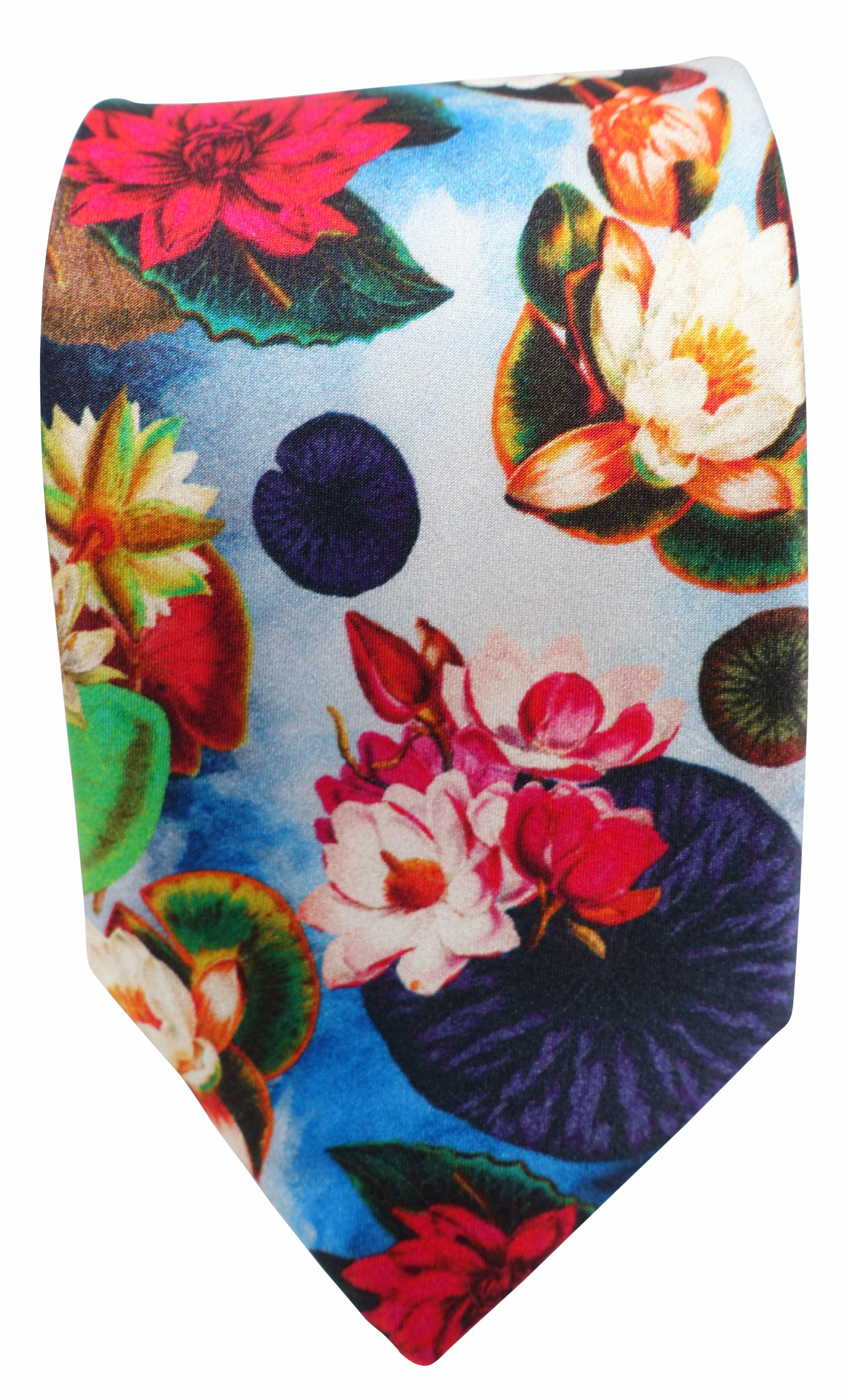 Water Lillies print Tie - Blooms of London - Designs inspired by nature