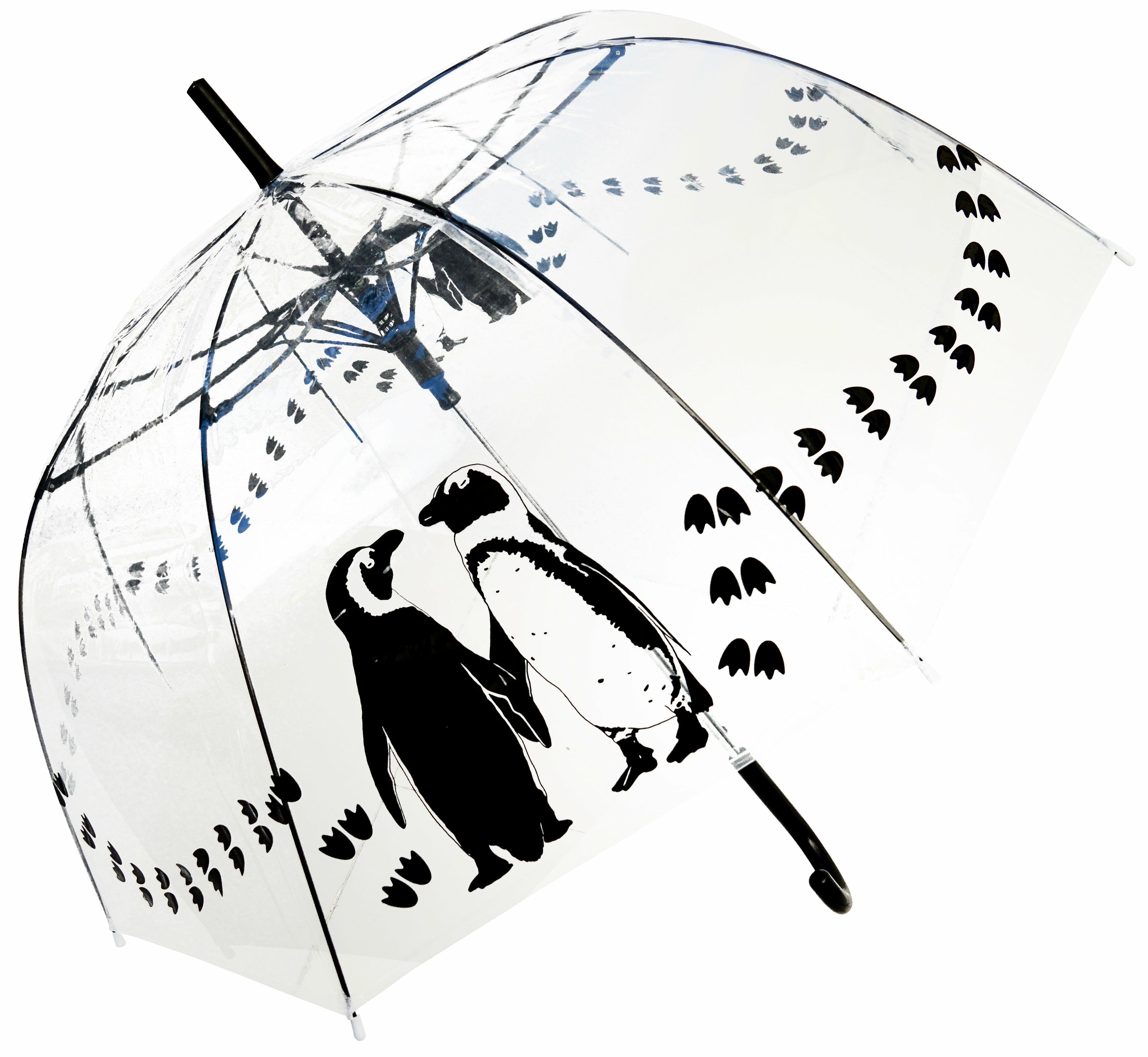Penguins Transparent Straight Umbrella - Blooms of London - Designs inspired by nature