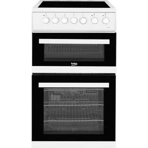Beko EDVC503W 50cm Double Oven Electric Cooker with Ceramic Hob