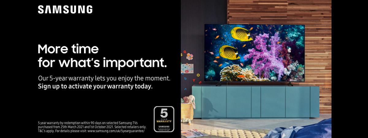 Samsung 5 year Warranty Promotion 2021