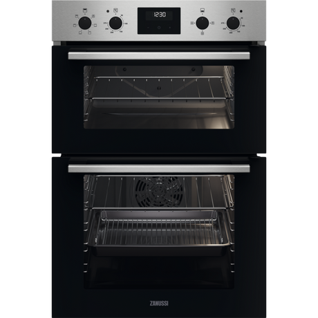 Zanussi ZKCXL3X1 56cm Built In Electric Double Oven | Stainless Steel