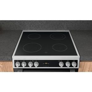 Hotpoint HDT67V9H2CW_UK 60cm Double Electric Cooker with Ceramic Hob | White