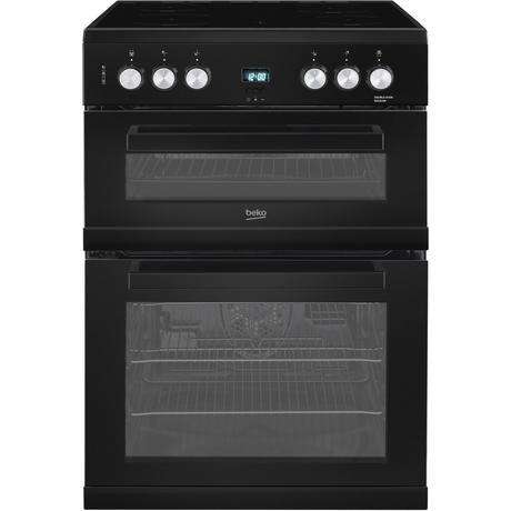 Beko EDC633K 60cm Double Oven Electric Cooker with Ceramic Hob