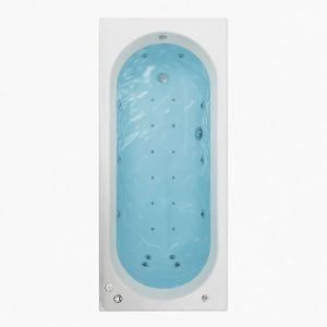 24 jet Trojan Cascade 1600 x 700 mm Small Whirlpool Bath with water