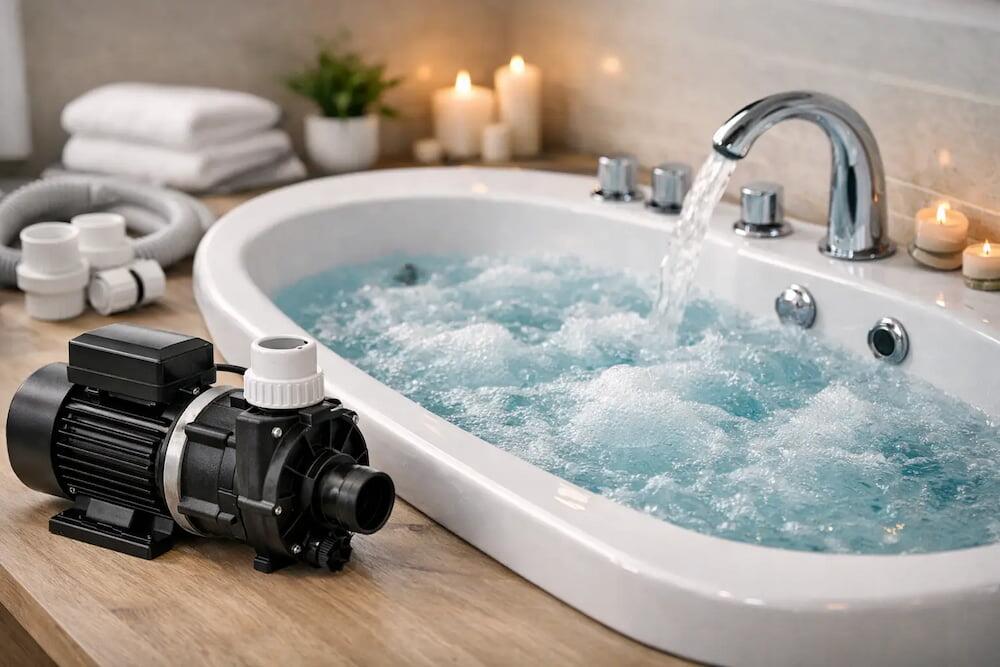 Whirlpool bath pump guide showing the system that powers jets for a better home spa bathing experience