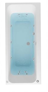 SBC - 12 Jet Beaufort Malin DE 1650 x 700 mm Double Ended Whirlpool Bath with water