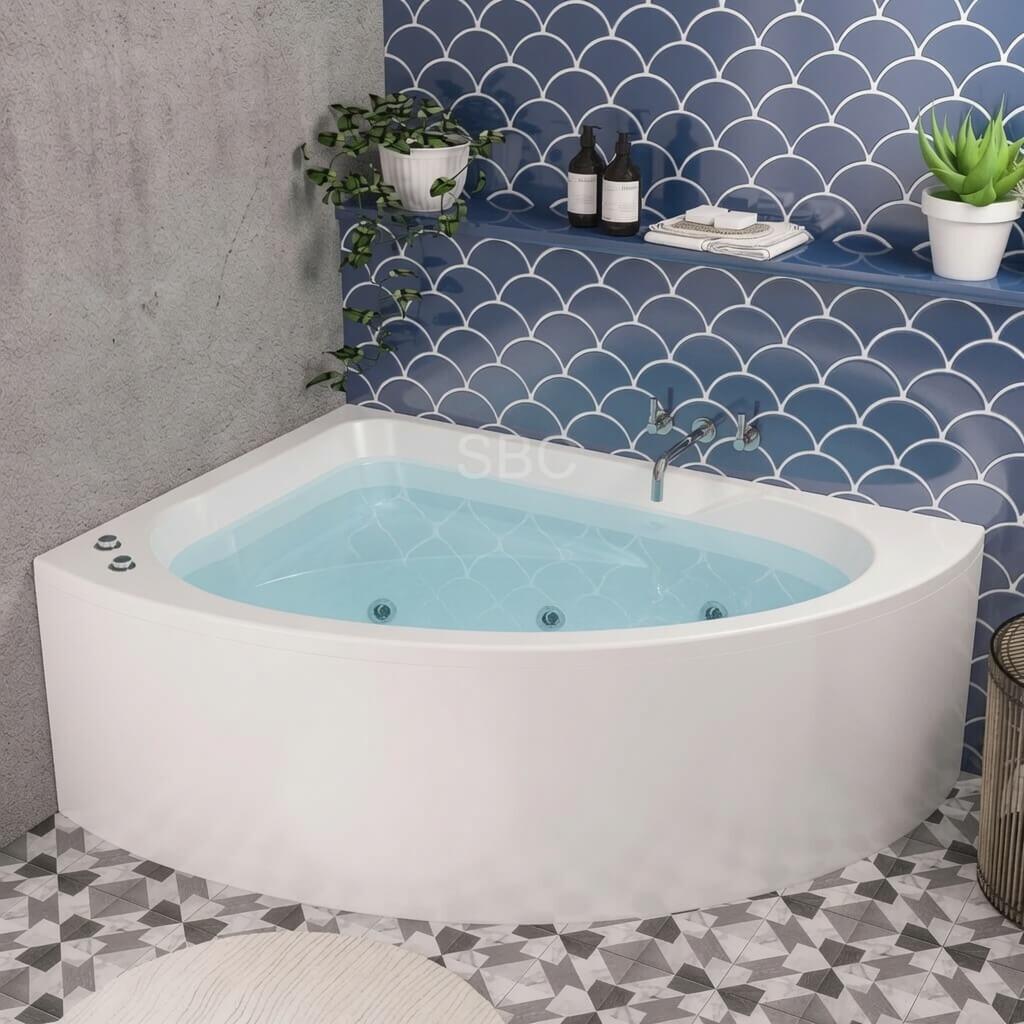 SBC - Beaufort Lundy Right Hand Offset Corner Whirlpool Bath