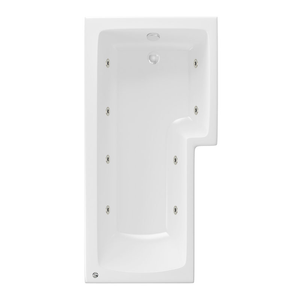 Beaufort Shannon LH 1500 mm 8 Jet L Shape Whirlpool Shower Bath