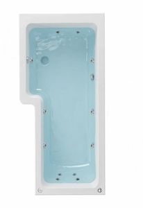 Beaufort Portland LH 1700 x 850 x 750 mm 12 Jet L Shaped Shower Bath