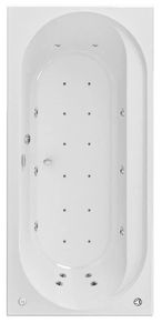 Beaufort Biscay Reef 1600 x 800 mm Double-Ended 24 jet Whirlpool Bath
