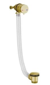 SBC - Brushed Brass Ohia Exofill Bath Filler with Push Button Waste & Overflow