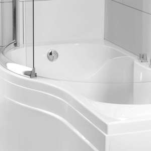 P Shape Whirlpool Shower Baths