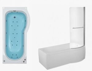 SBC - 1500 mm RH Trojan Concert Compact 24 Jet P Shape Shower Bath