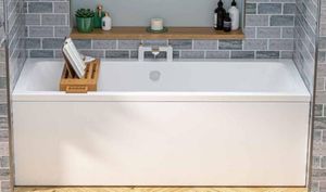 Beauforte Reinforced White Flat Front Bath Panel