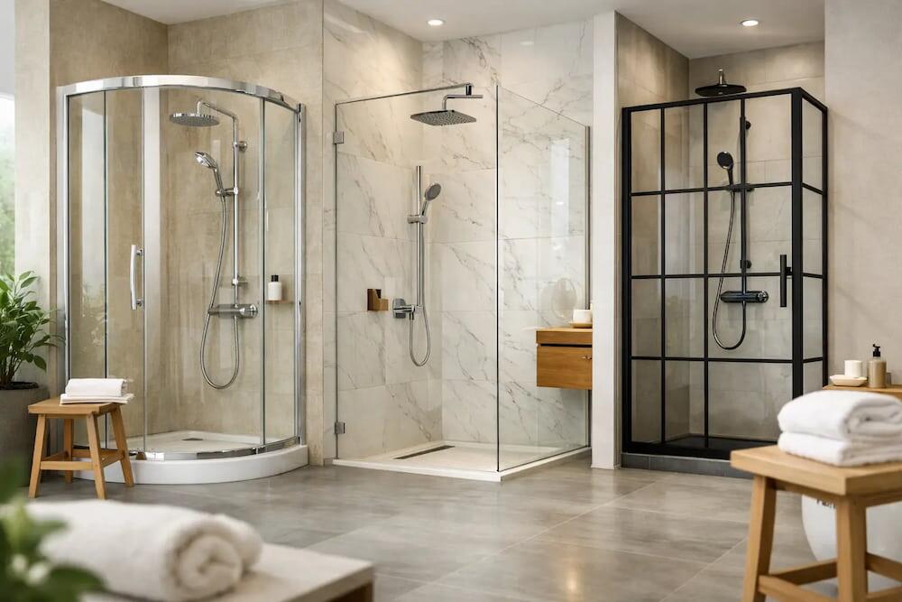 Modern UK bathroom with a glass shower enclosure designed for comfort and water containment