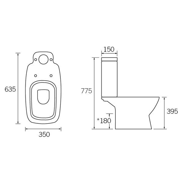 Moods Neroli Close Coupled Toilet with Soft Close Seat