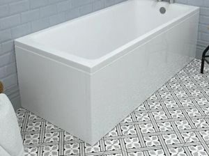 Beauforte Reinforced White Flat End Bath Panel Only