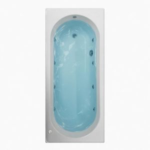 8 jet Trojan Cascade 1600 x 700 mm Small Whirlpool Bath with water