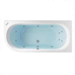 SBC - Beaufort Biscay RH 1600 x 725 mm J Shaped DE Whirlpool Bath with water