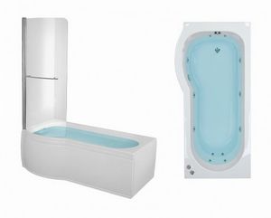 SBC - 1675 mm LH Concert 12 Jet P Shape Shower Bath