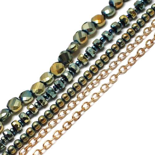 Bundle Pin Collar - Green Gold
