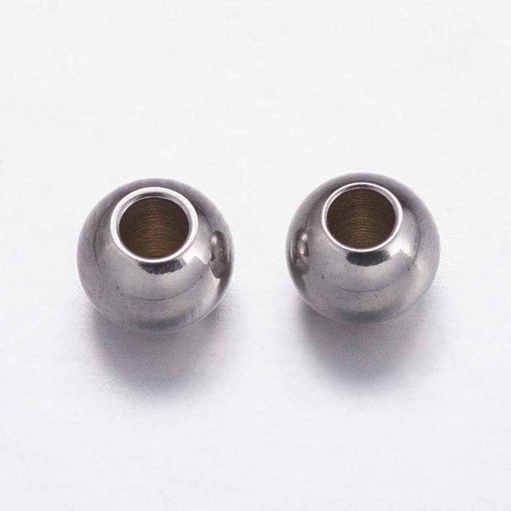 Stainless Steel Round Spacer Bead 5mm - 20pcs