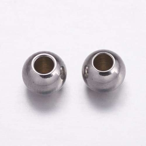 Stainless Steel Round Spacer Bead 5mm - 20pcs
