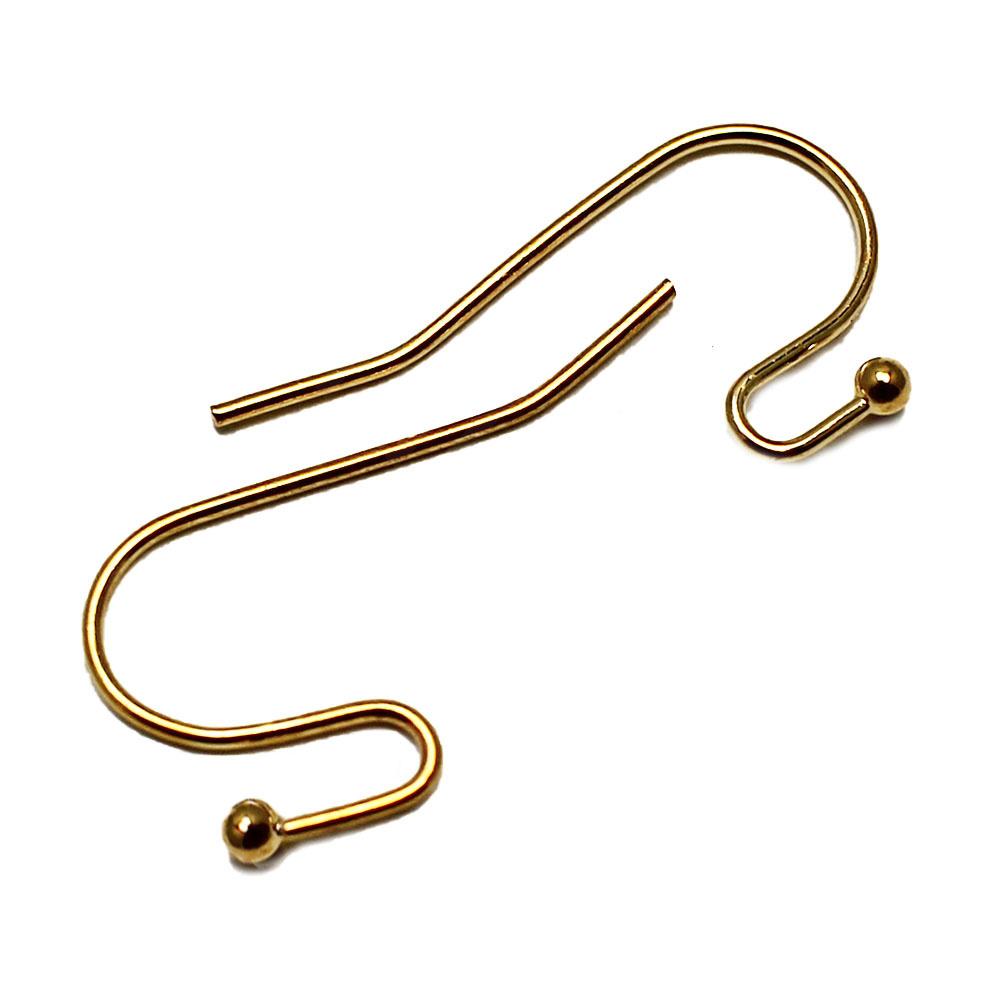 Ear Wire Ball - Gold Plated 20 Pairs