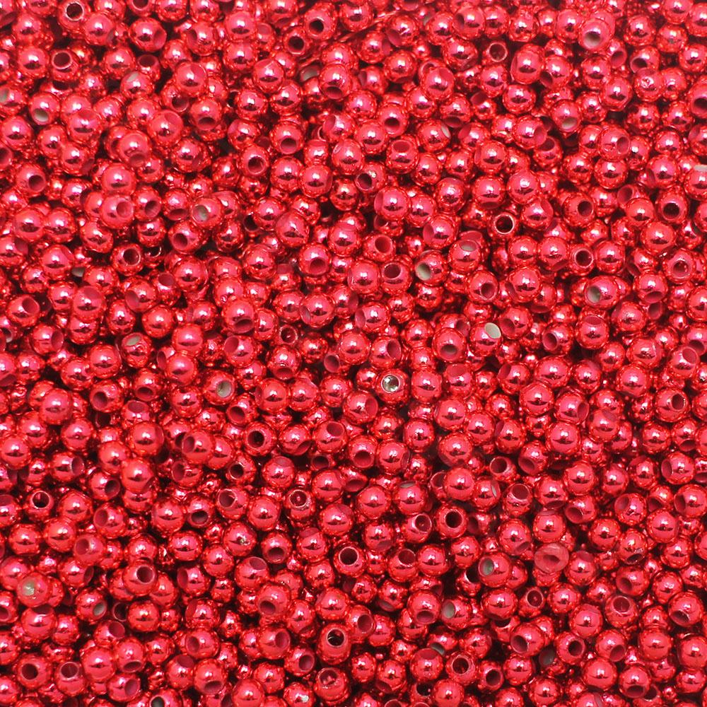 Acrylic Red Round Beads 3mm - 5000pcs