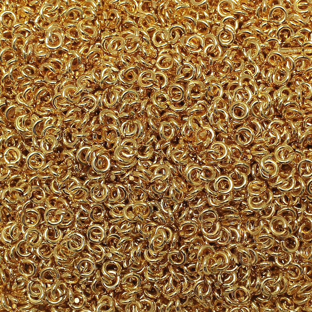 Jump Rings 4x1mm 200pcs - Gold Plated