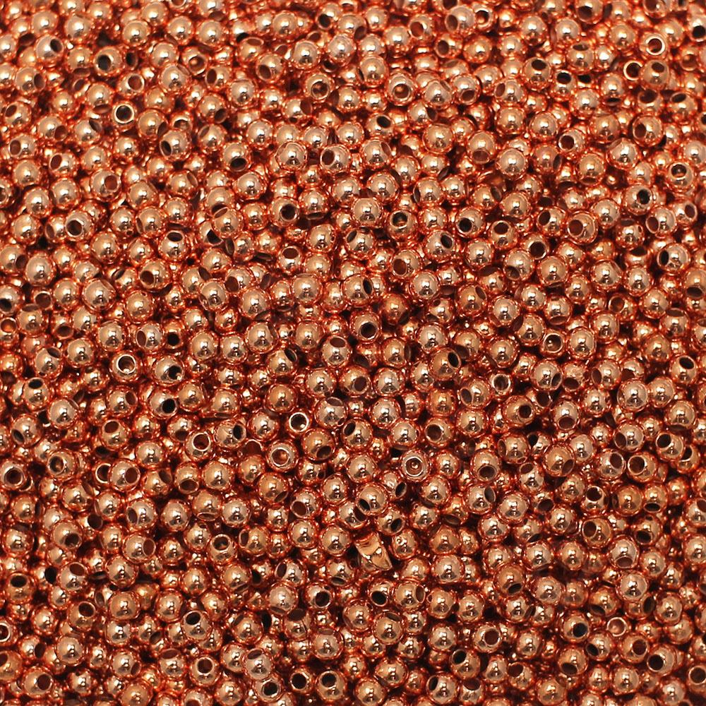 Acrylic Copper Round Beads 3mm -3200pcs