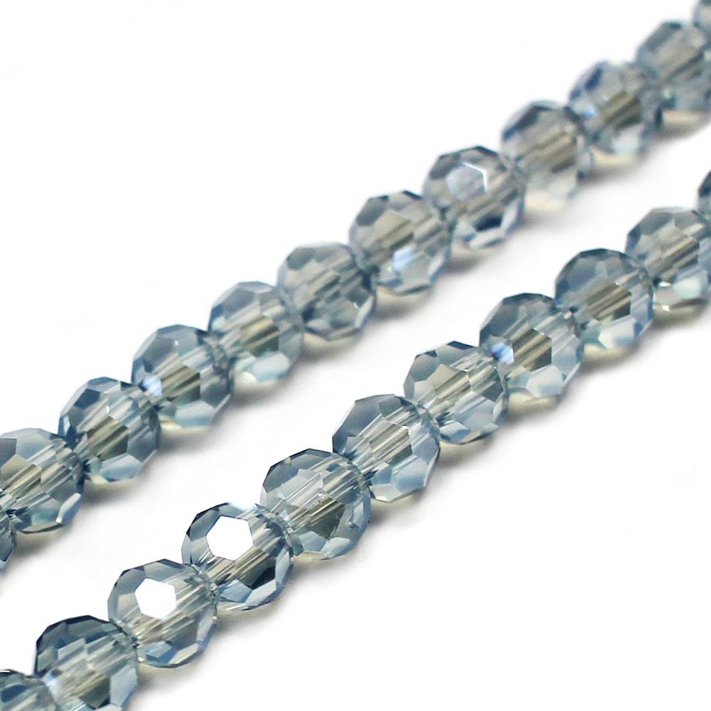 Crystal Round Beads 4mm - Blue Mist