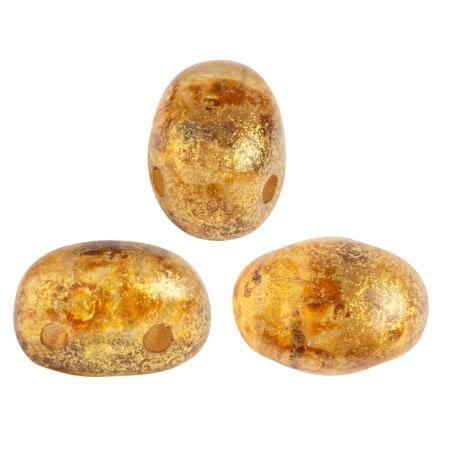 Samos Puca Beads 10g - Crystal Gold Spotted