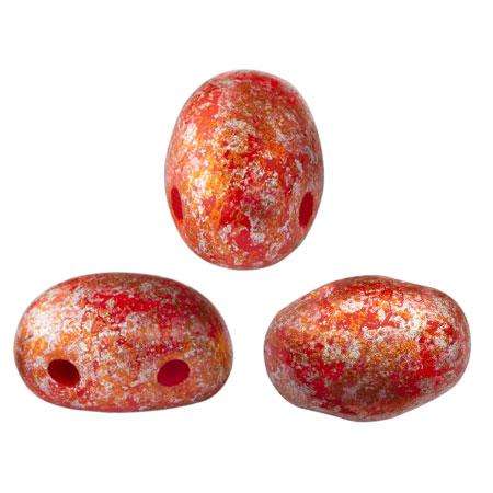 Samos Puca Beads 10g - Opq Coral Red Tweedy