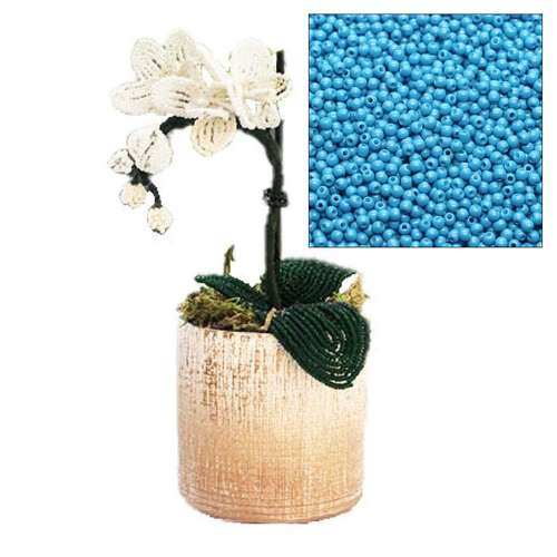 Beaded Orchid blue jewelry making kit — DIY set with beads and instructions for creating handmade jewelry