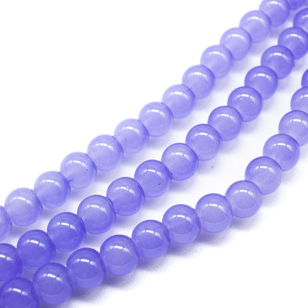 Milky Glass Beads 6mm - Opal Lilac