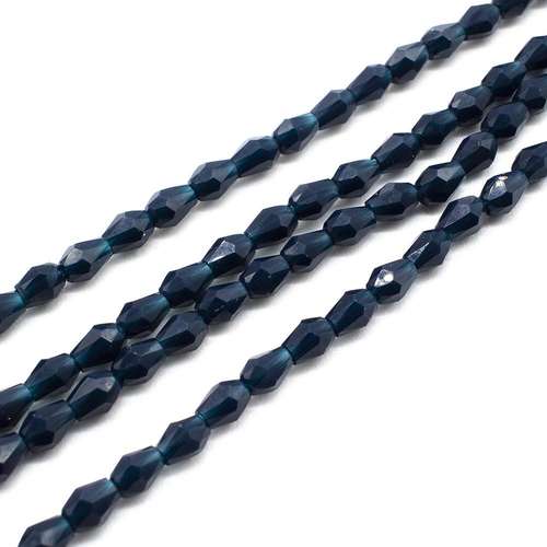 5mm crystal beads opal navy blue — faceted for jewelry making and beadwork