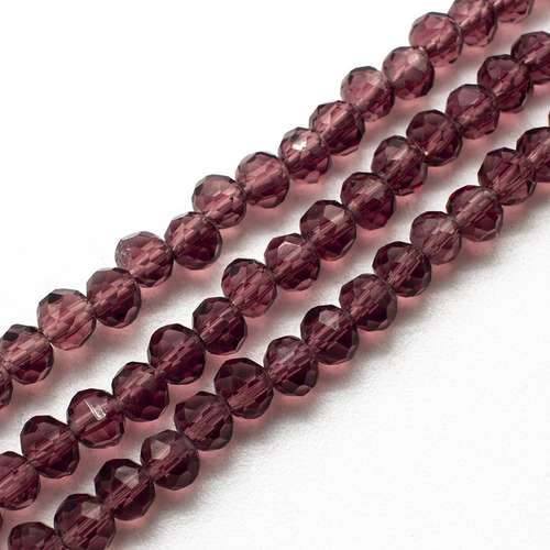 4mm crystal beads amethyst, pack of 130 — faceted for jewelry making and beadwork