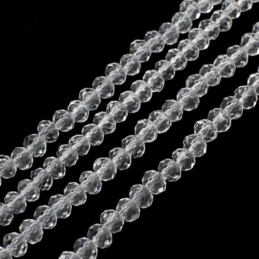 Crystal Rondelle 2x3mm - Clear 150pc