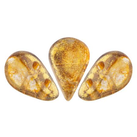 Amos Puca Beads 10g - Crystal Gold Spotted
