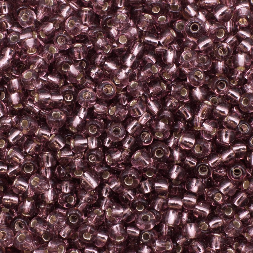 FGB Seed Bead Size 8 - Silver Lined Pale Lilac 50g