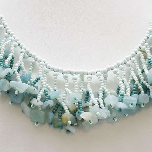 Coralling Necklace Makes 4 chinese amazonite necklace making kit — DIY set with beads and instructions for creating handmade jewelry