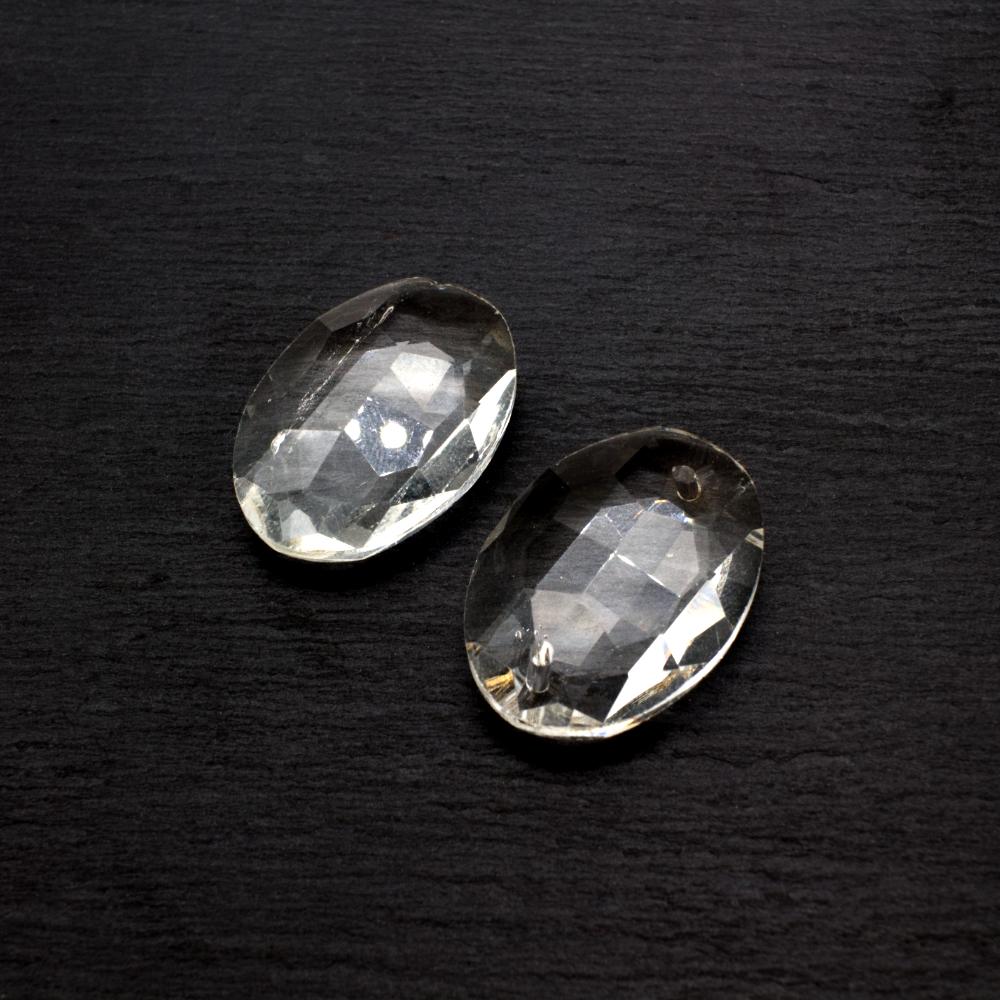 Glass Clear Large Oval 29x21mm