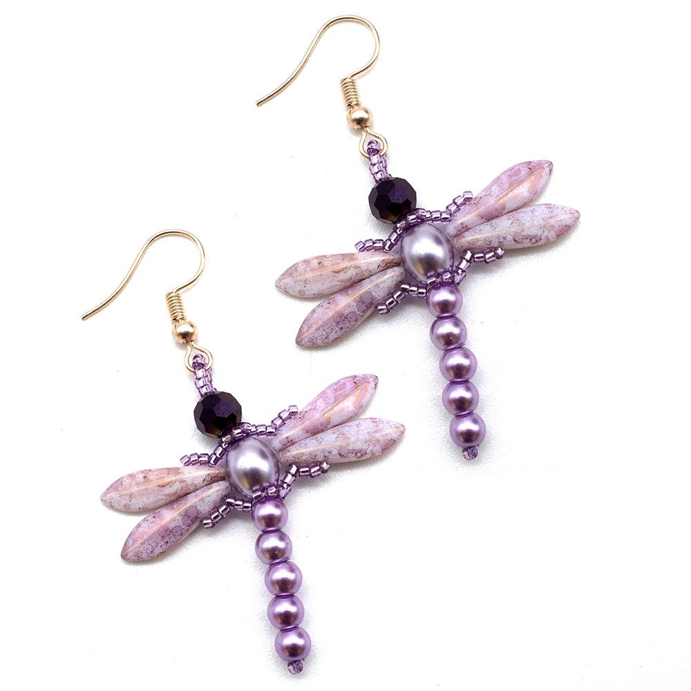 Dragonfly Earrings Kit - Lilac