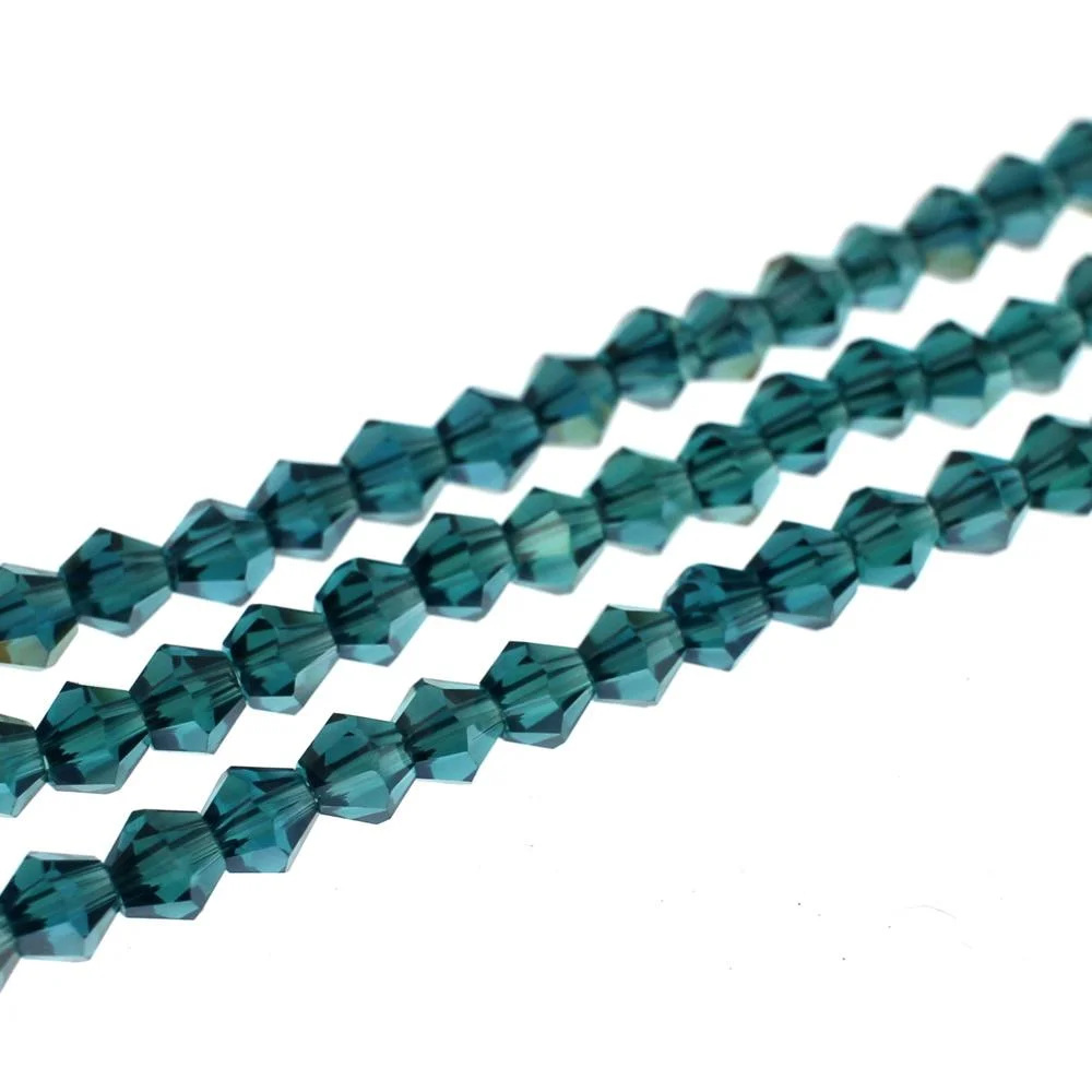 Value Crystal Bicone's - Dark Turquoise AB - 600 Beads