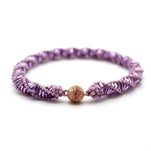 Russian Spiral Bracelet Kit Makes 2 grape bracelet making kit — DIY set with beads and instructions for creating handmade jewelry