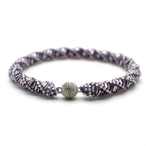 Russian Spiral Bracelet Kit Makes 2 tanzanite bracelet making kit — DIY set with beads and instructions for creating handmade jewelry