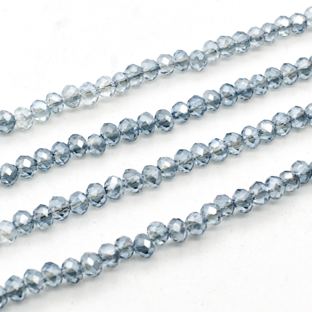 Crystal Rondelle 2.5x3.5mm - Hint of Blue 150pcs
