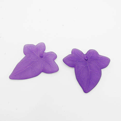 Lucite Leaf Large - Purple - 15 pcs